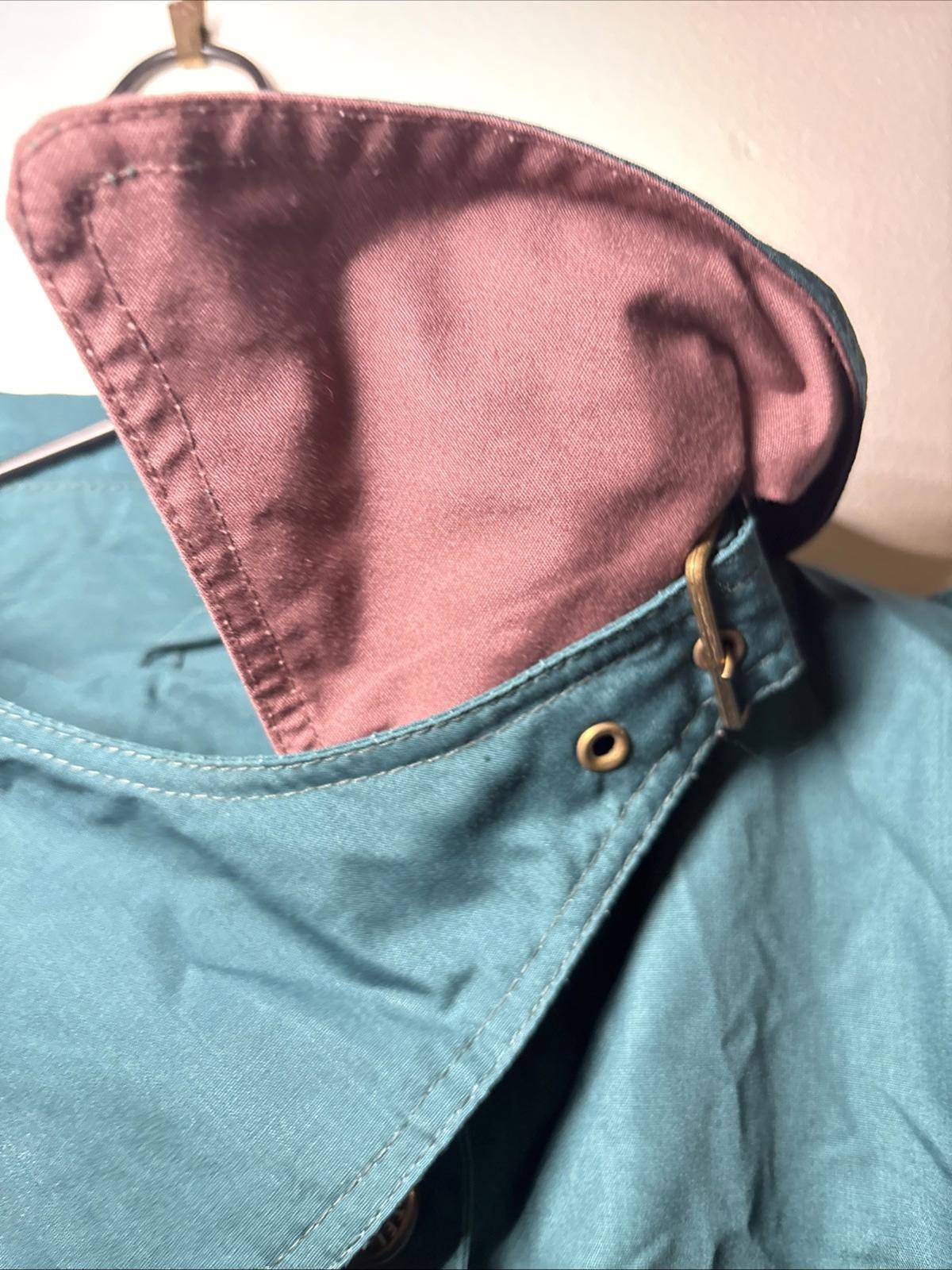 VIVOFERRE Women's Teal Trench Coat Size Medium Vintage #TrenchCoat #WomensOuterwear #VintageFashion - Come Sell Nearly Anything