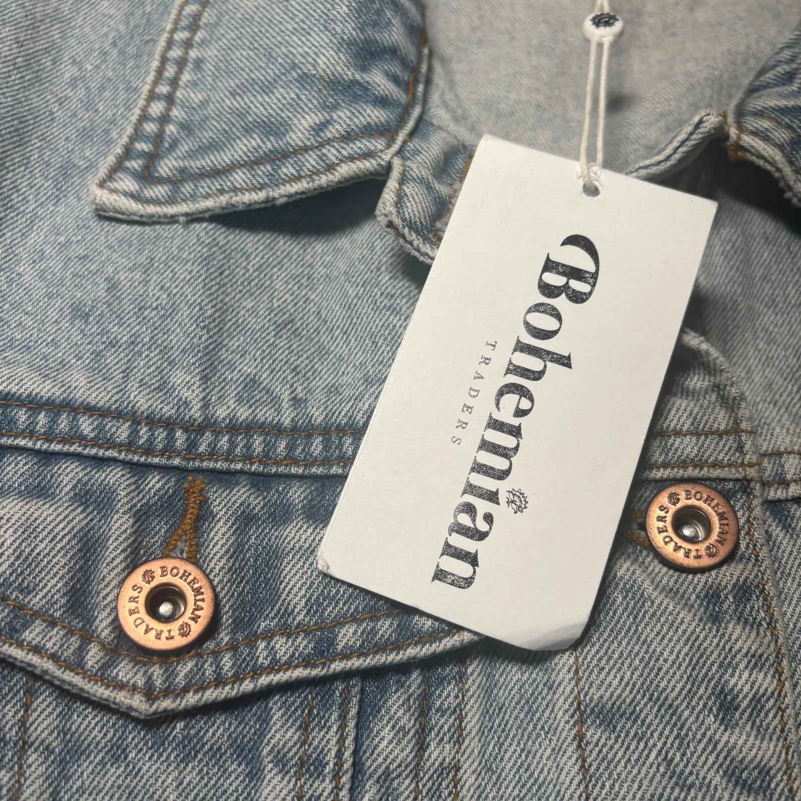 Bohemian Traders XXXL Denim Jacket Ice Blue Men's Outerwear #DenimJacket