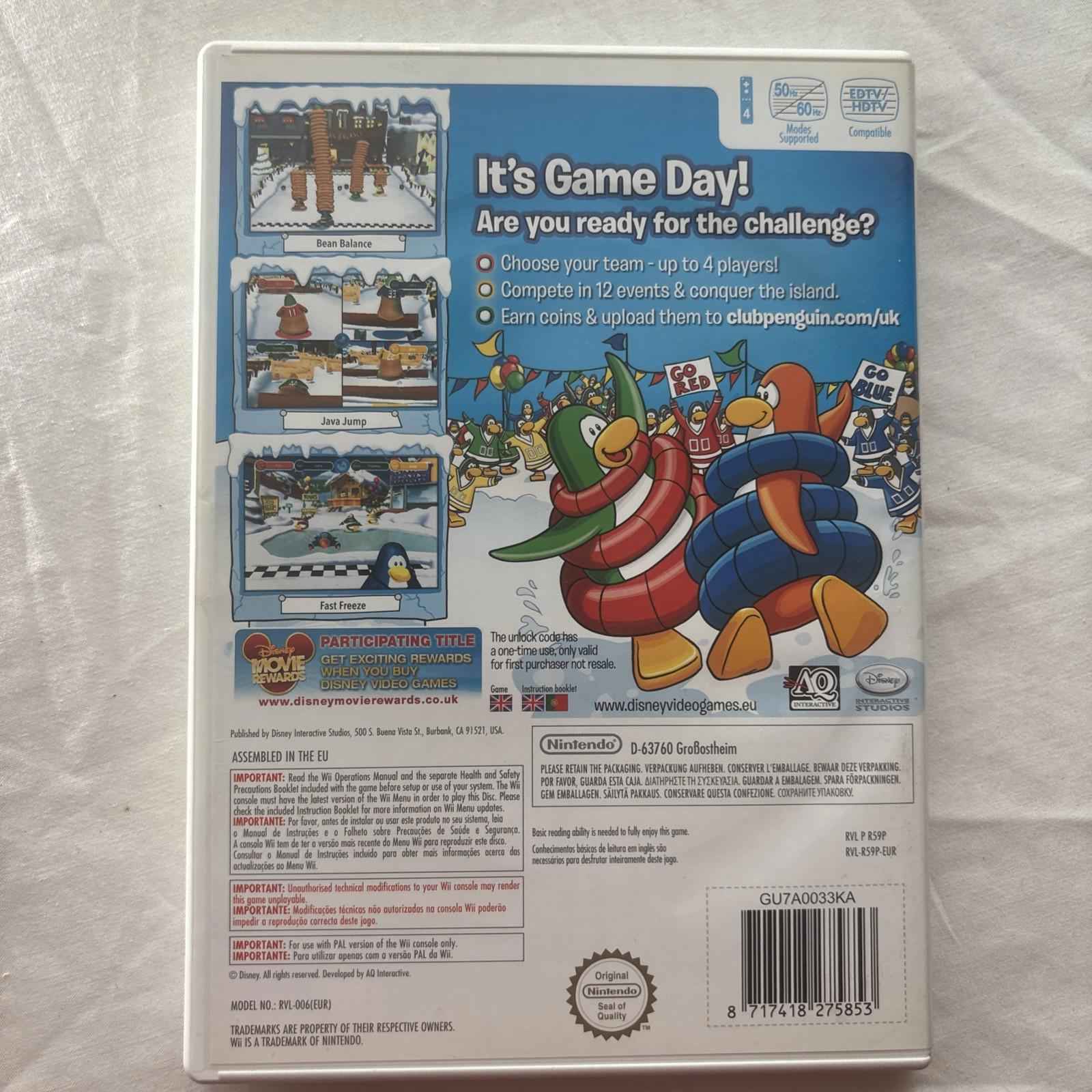 Club Penguin Game Day - Complete With Manual - PAL Nintendo Wii
