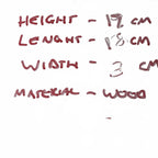 Handmade Wooden Model Boat 19cm x 18cm x 3cm Decorative Sailboat