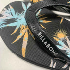 BILLABONG TIDES BLACK 5 HAWAIIAN TROPICAL FLIP FLOPS SANDALS MENS NEW