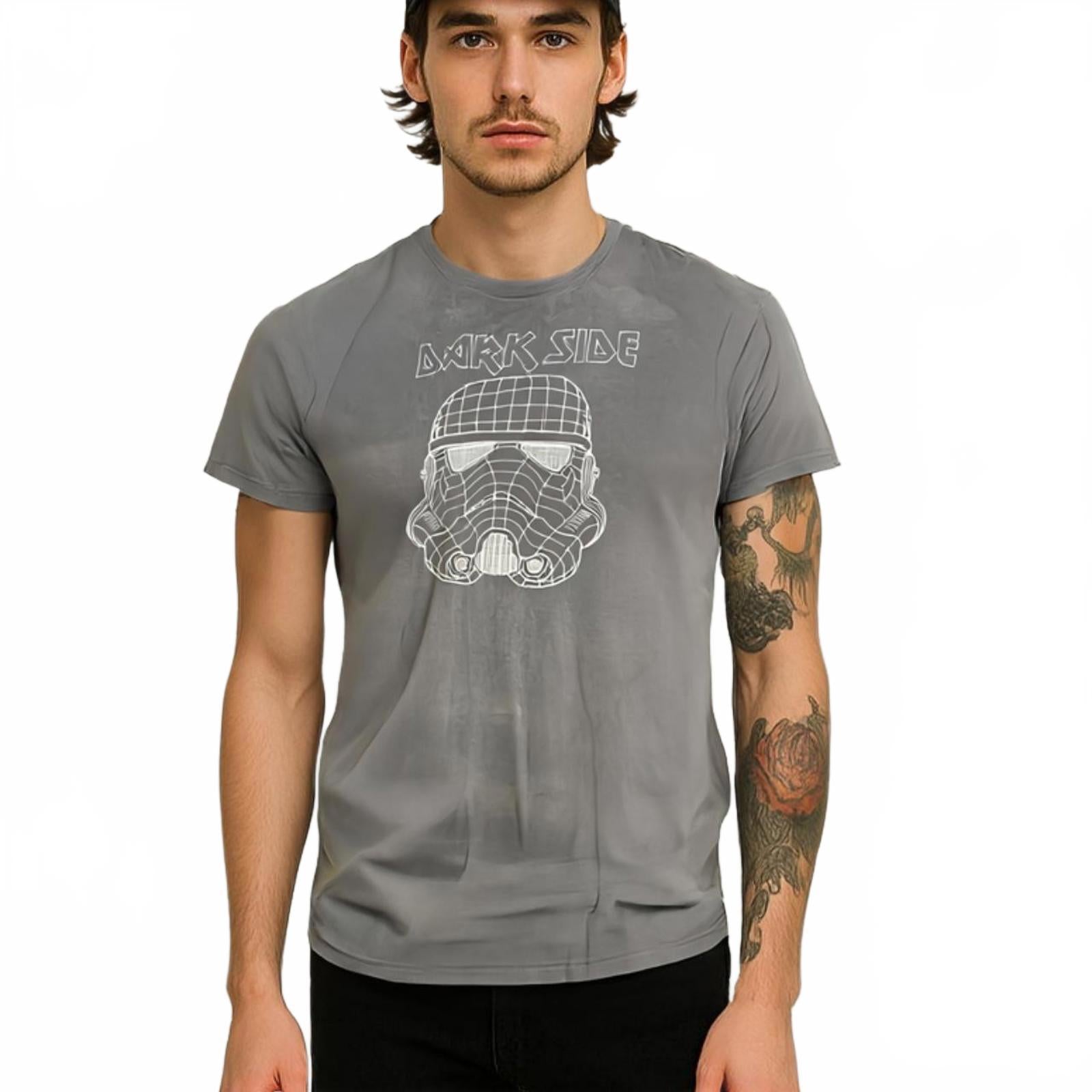🛸Star Wars Men's Tee Shirt Size Large Dark Side Grey.