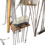 Decorative Wooden Ship Model with Fabric Sails