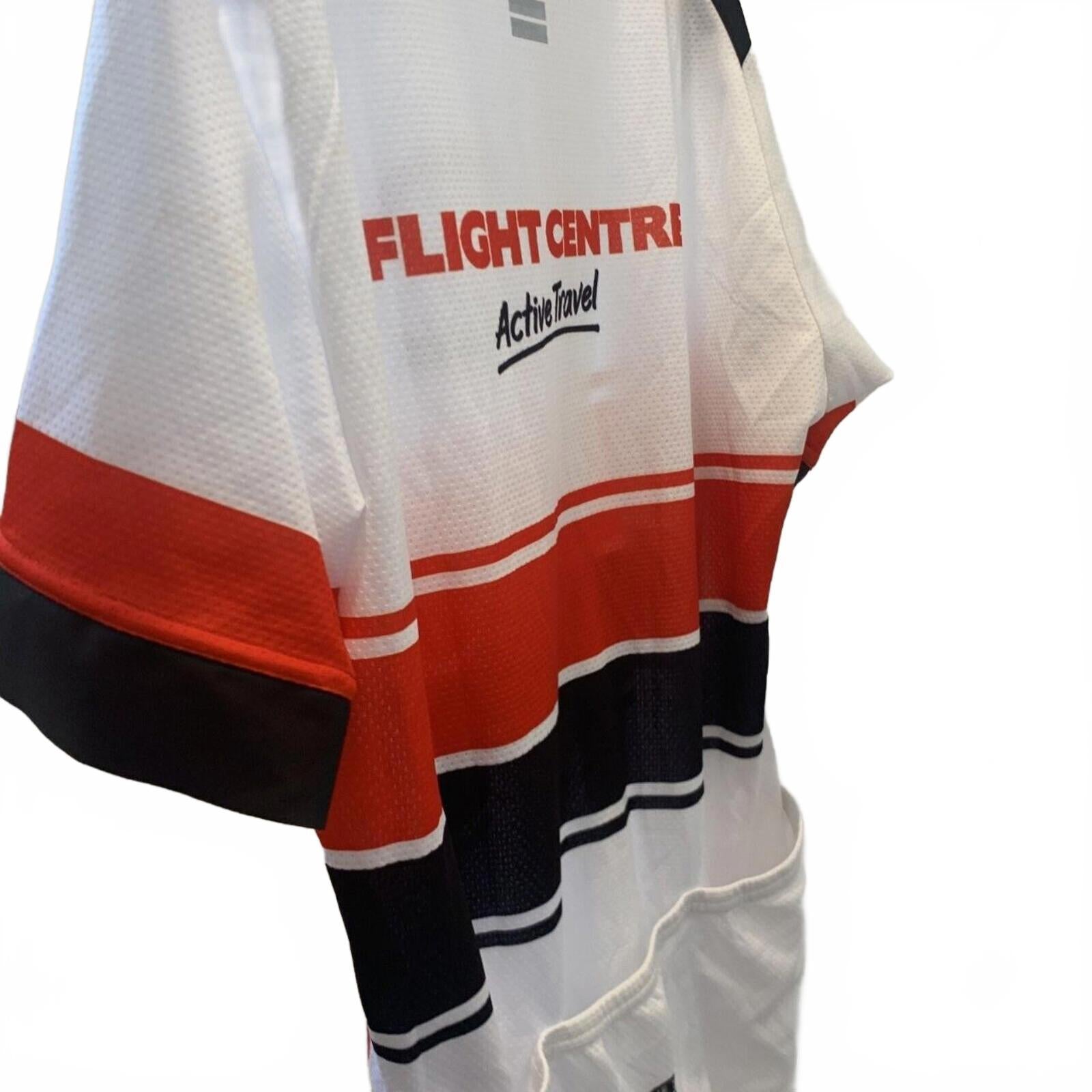 Nimble Wear Race Cut White Flight Centre Bike Shirt Size M Active Travel. T6-14 - Come Sell Nearly Anything