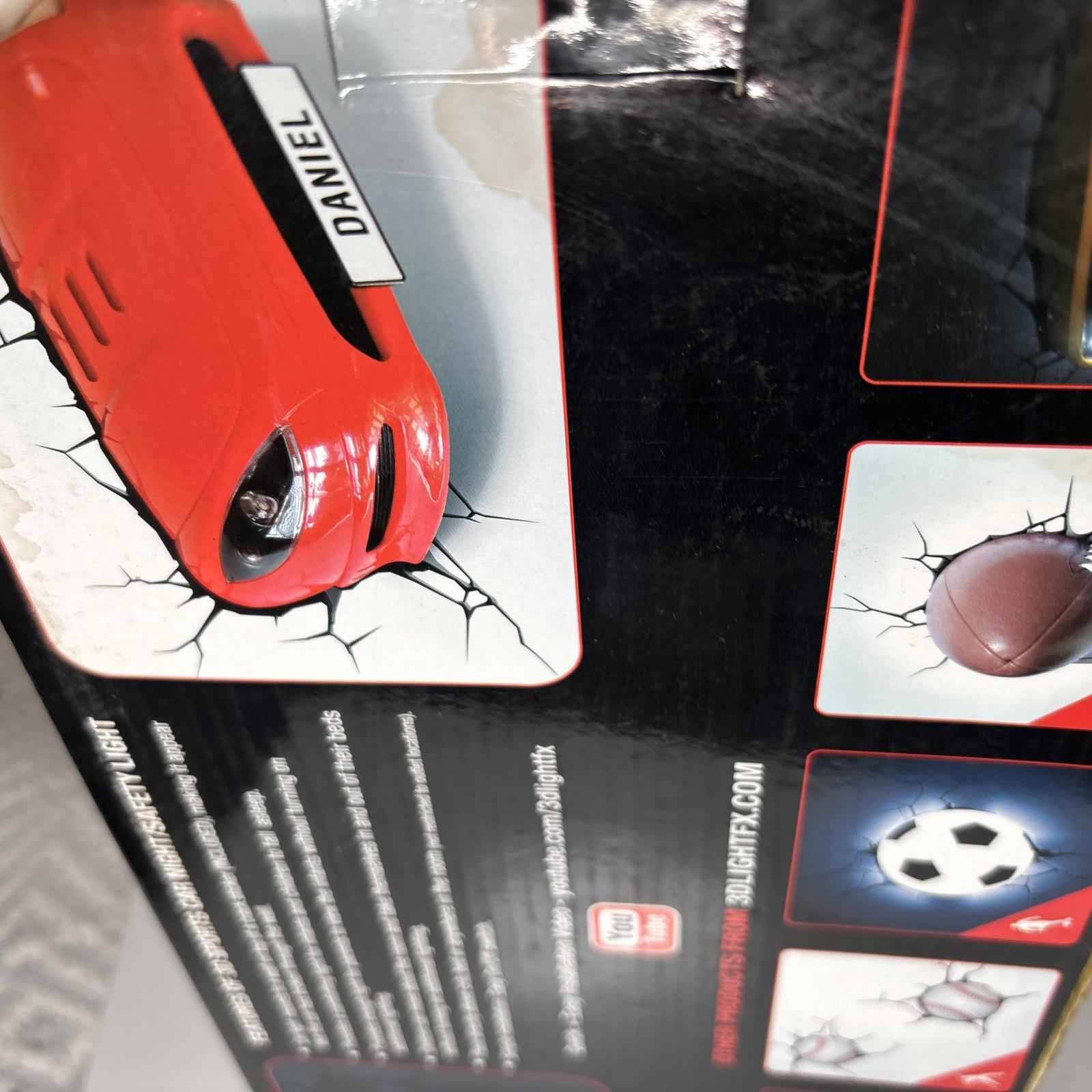 3D FX Deco Hot Red Sports Car Led Night Light Wall Toys Art Room Deco Hot