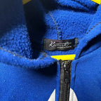 Royal blue Adidas zip-up hoodie with iconic logo kids size 7/8