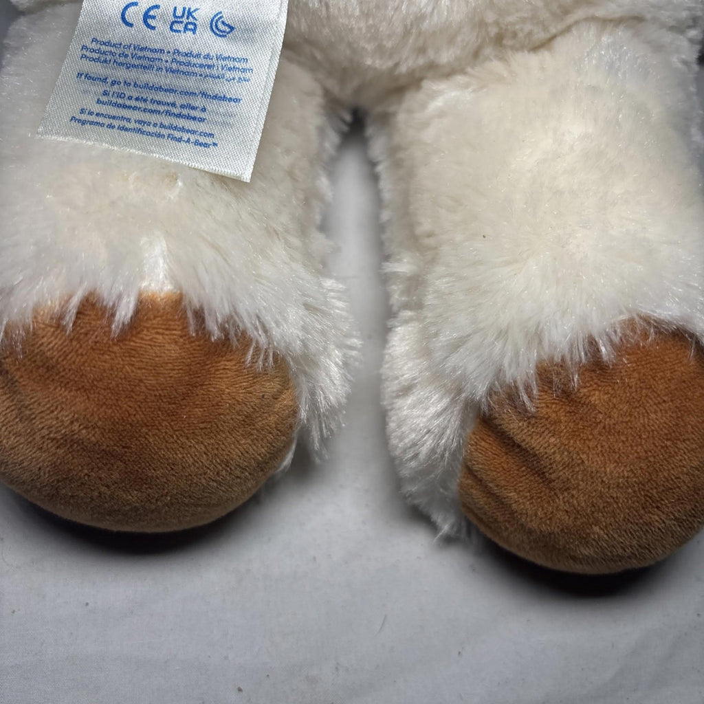 Build A Bear Lil Cub Pudding Teddy Bear White/Brown