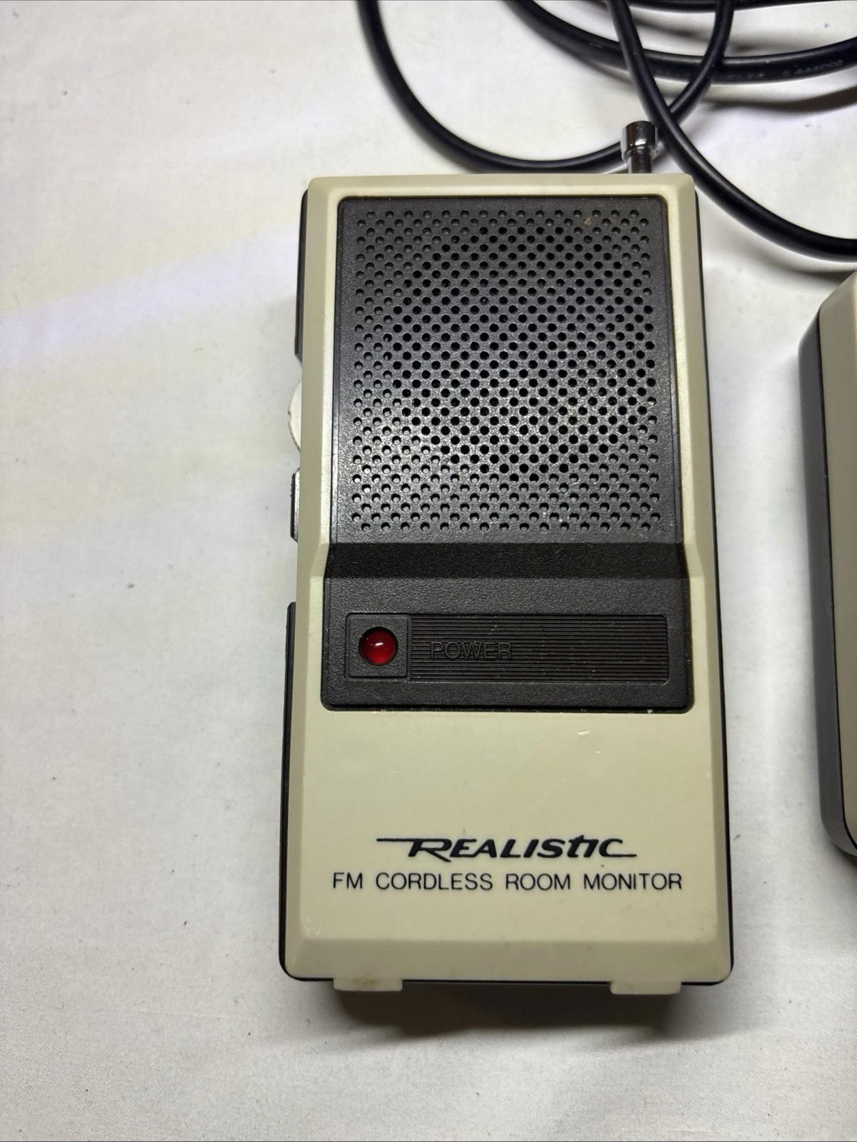 vintage RADIO SHACK Room Monitor Intercom walkie-talkies *120v wall plugs *IOB