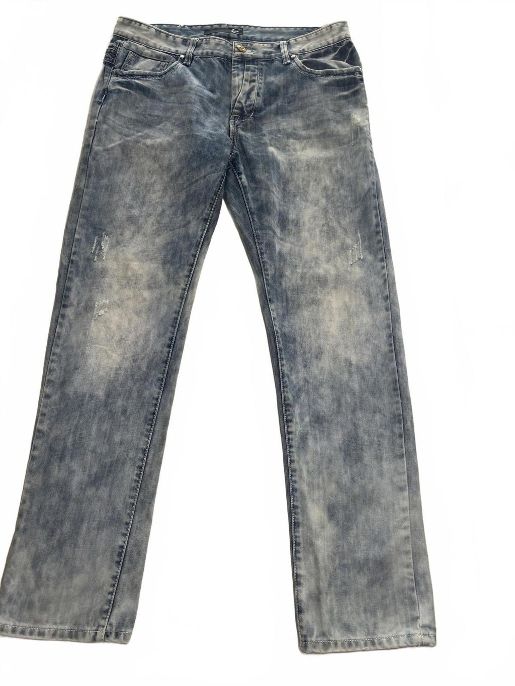 Just Cavalli Men's Straight Leg Jeans Size 31 Vintage Washed Denim Double Pocket