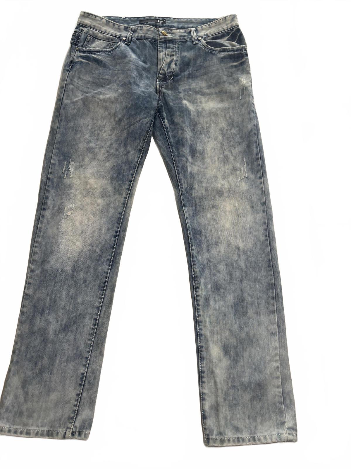 Just Cavalli Men's Straight Leg Jeans Size 31 Vintage Washed Denim Double Pocket