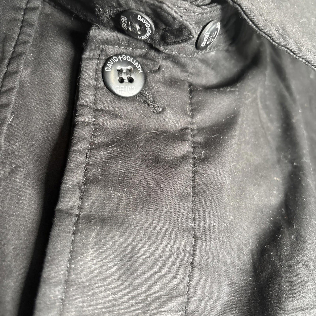 David and Goliath Men’s Size Large Trench Coat Jacket Vintage Y2K Size L - Come Sell Nearly Anything