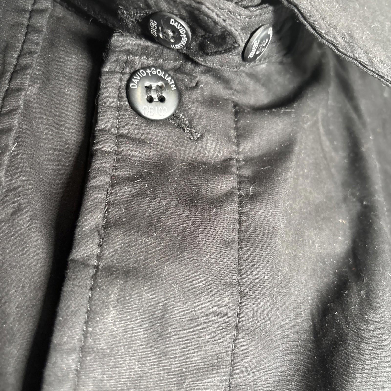 David and Goliath Men’s Size Large Trench Coat Jacket Vintage Y2K Size L - Come Sell Nearly Anything