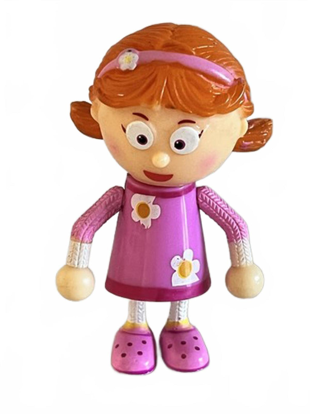 Tallulah Doll Figure Pink Dress Tickety Toc Posable Figure 2.5” Tall