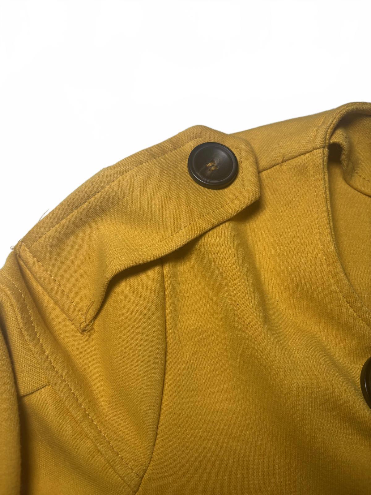 Honghuashen Medium Women's Mustard Trench Coat Double-Breasted #MustardCoat - Come Sell Nearly Anything