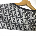 Black Fendi Size 40 3/4 sleeve top with mesh details #Fendi #MeshDetails - Come Sell Nearly Anything