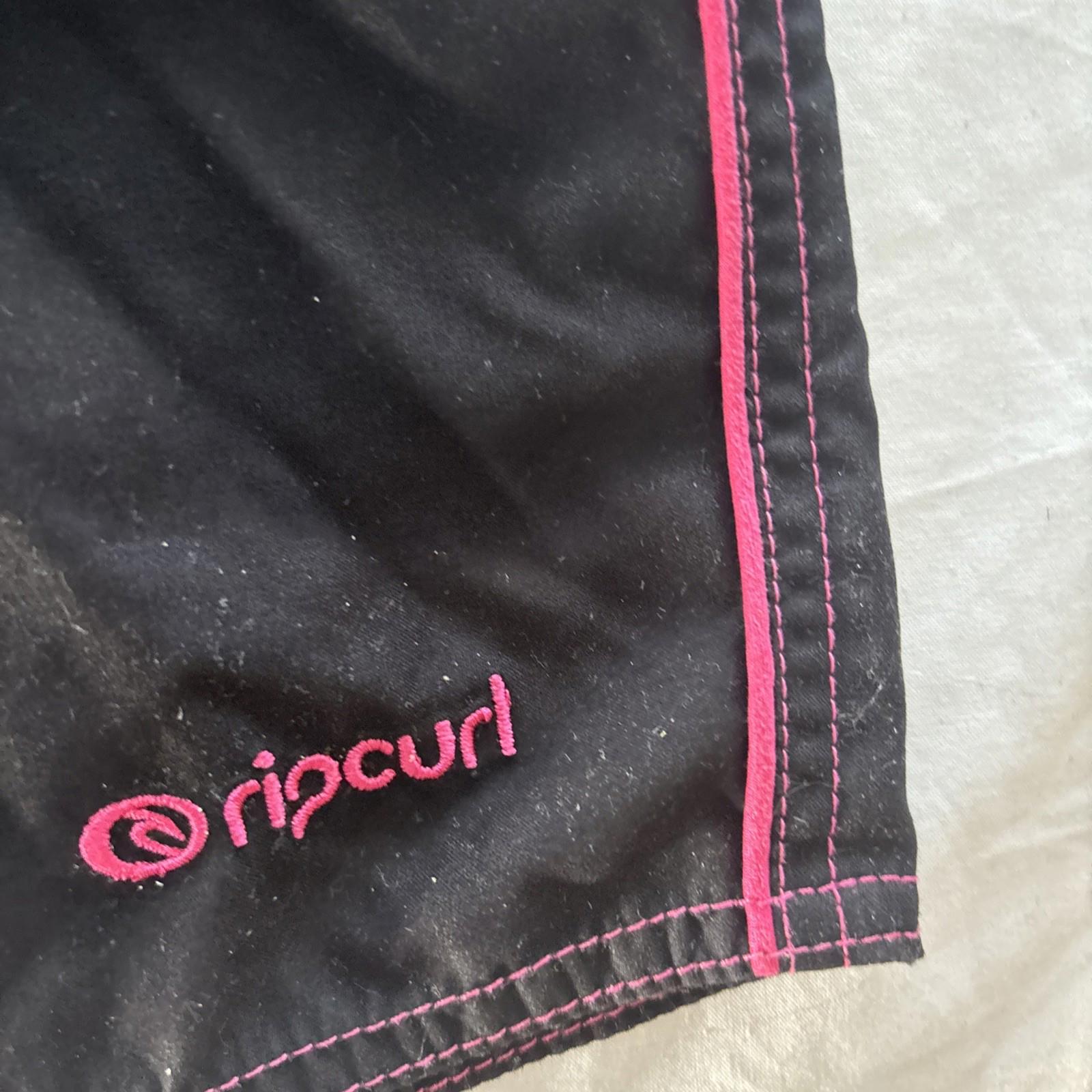 Ripcurl Shorts Women 14 Black (Pink Stitching) Low Rise Board shorts