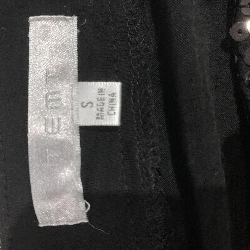 Temt Top Women's Size S Black Single Tank Sequins Stretchy - Come Sell Nearly Anything