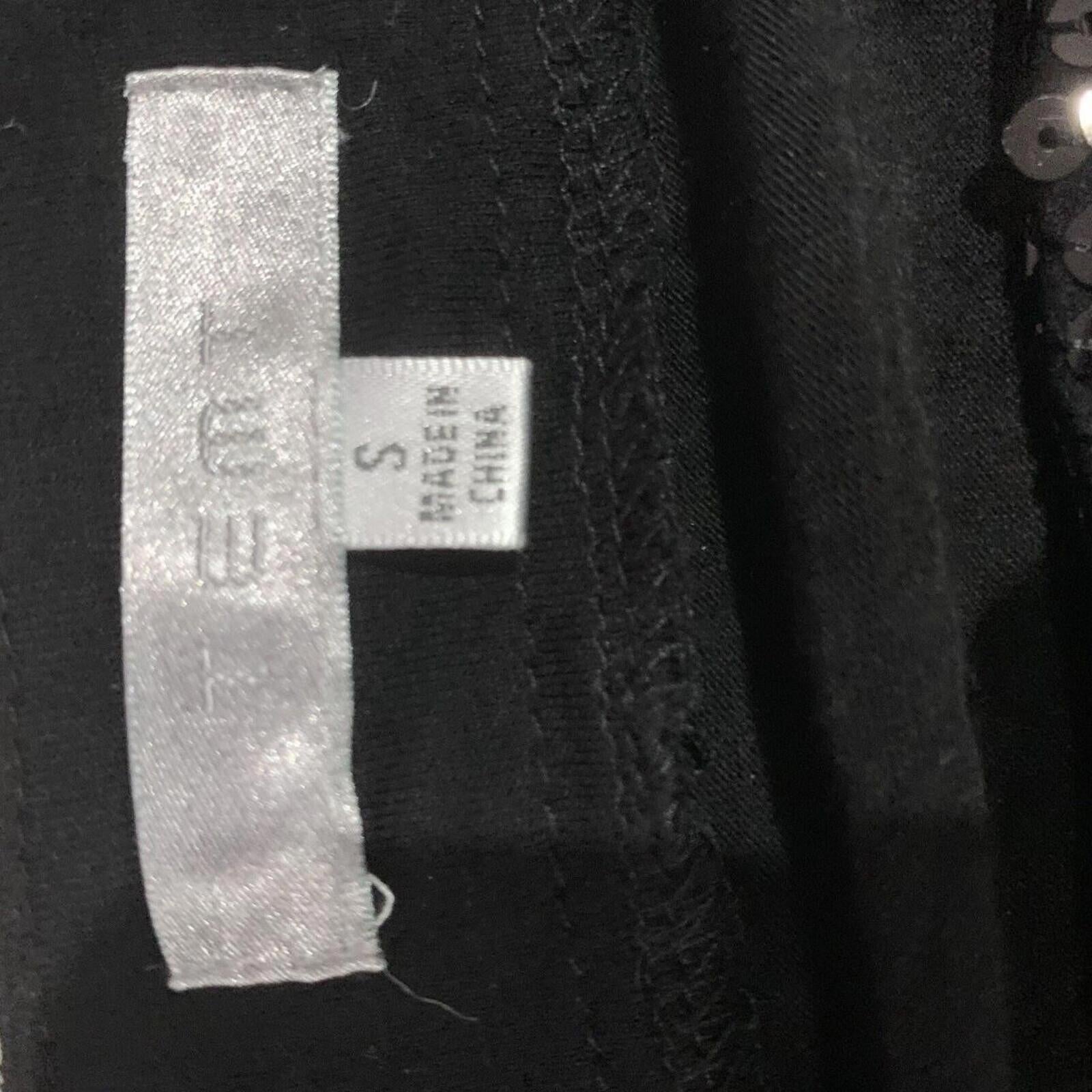 Temt Top Women's Size S Black Single Tank Sequins Stretchy - Come Sell Nearly Anything