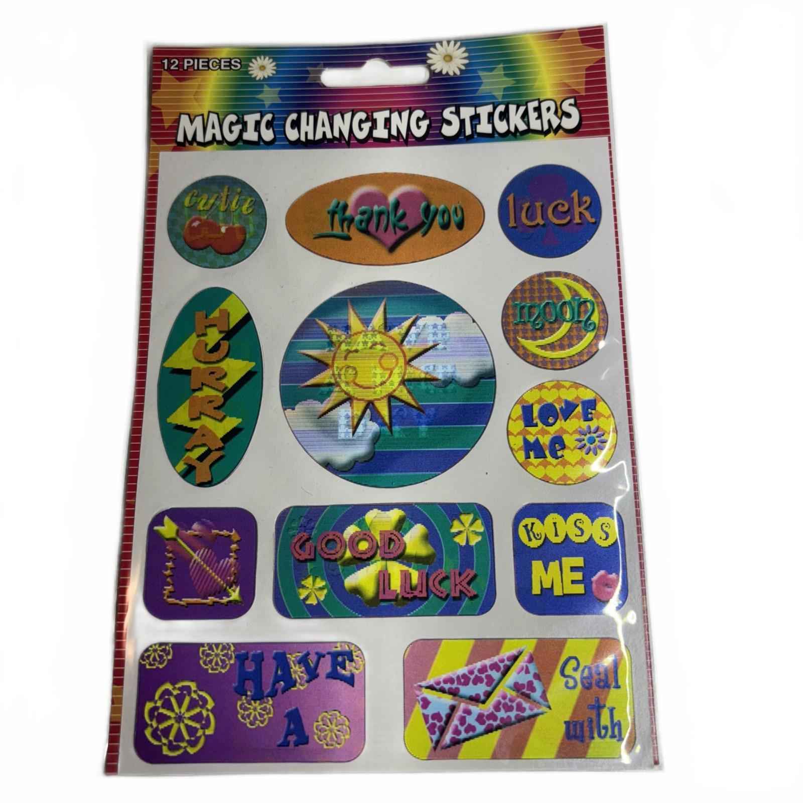 Magic Colour Changing Bright Colourful Positive Stickers