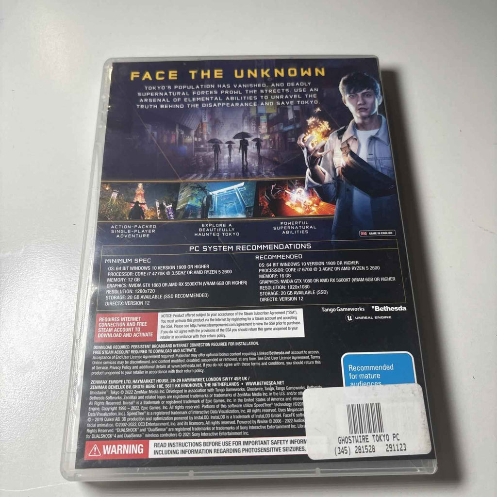 Ghostwire Tokyo PC GAME Steam BRAND NEW Bethesda - Aus Seller - FREE POST