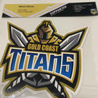 Gold Coast Titans NRL Supersized Mega 25cm Team Car Logo Sticker.