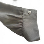 Paris Black Women's Blouse Size 12 Elegant Embroidered Collar - Come Sell Nearly Anything