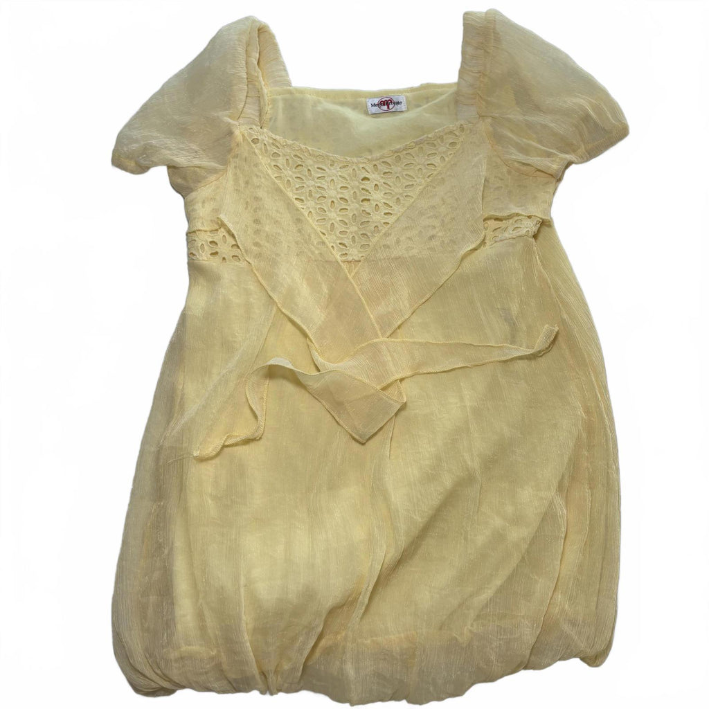 Mega Private Womenswear Yellow Embroidered Dress Size Medium - Come Sell Nearly Anything