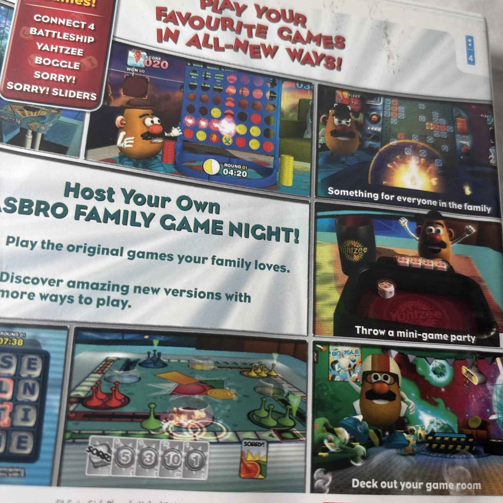 Hasbro Family Game Night + Manual - Nintendo Wii Game Complete