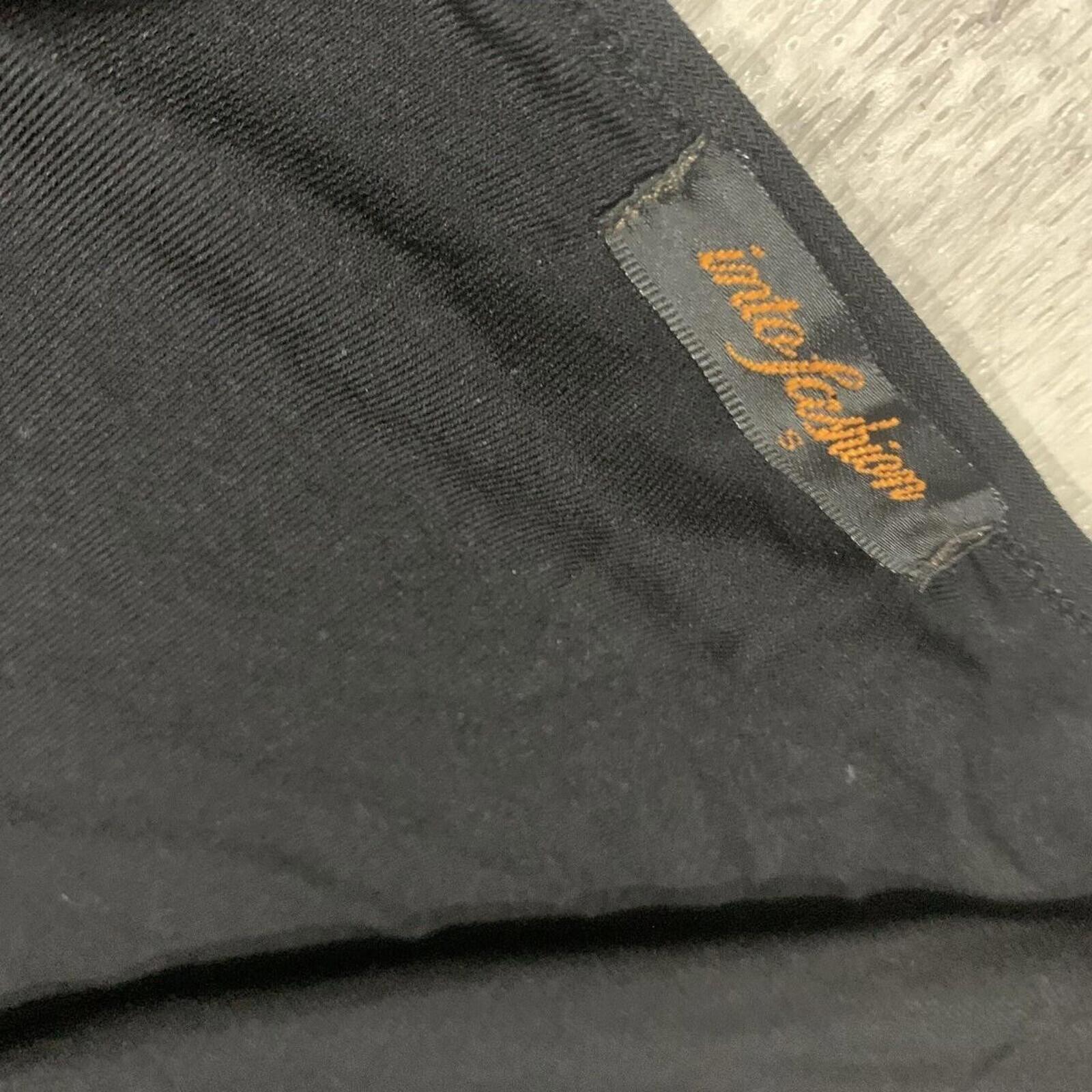 Into Fashion Black Top Shirt Blouse Black Stocked Waist Size S - Come Sell Nearly Anything