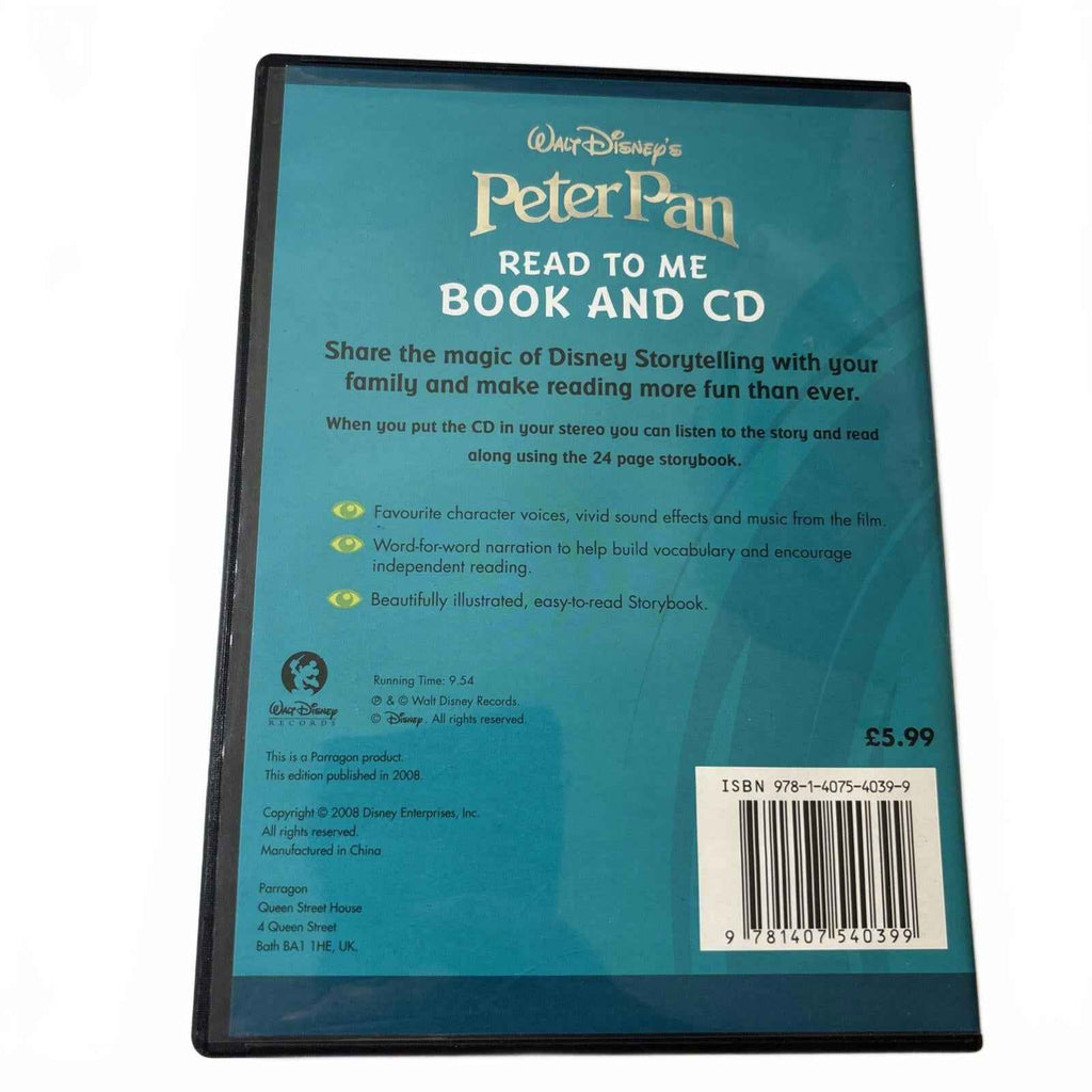 Walt Disney's Peter Pan Read to Me Book CD Audiobook. Free post