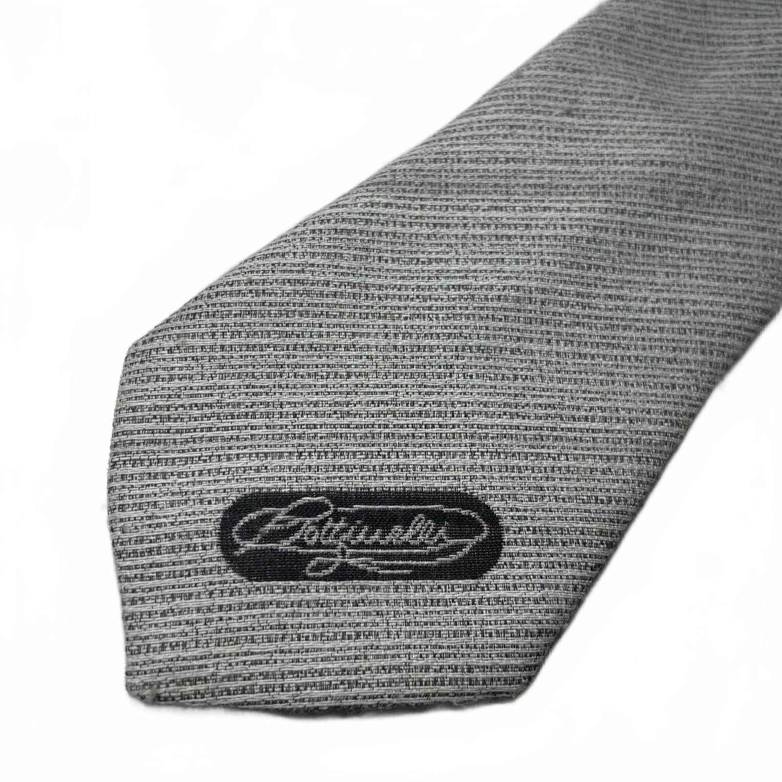 BOTTINELLI Original Made IN Italy Gray Textured Men's Tie