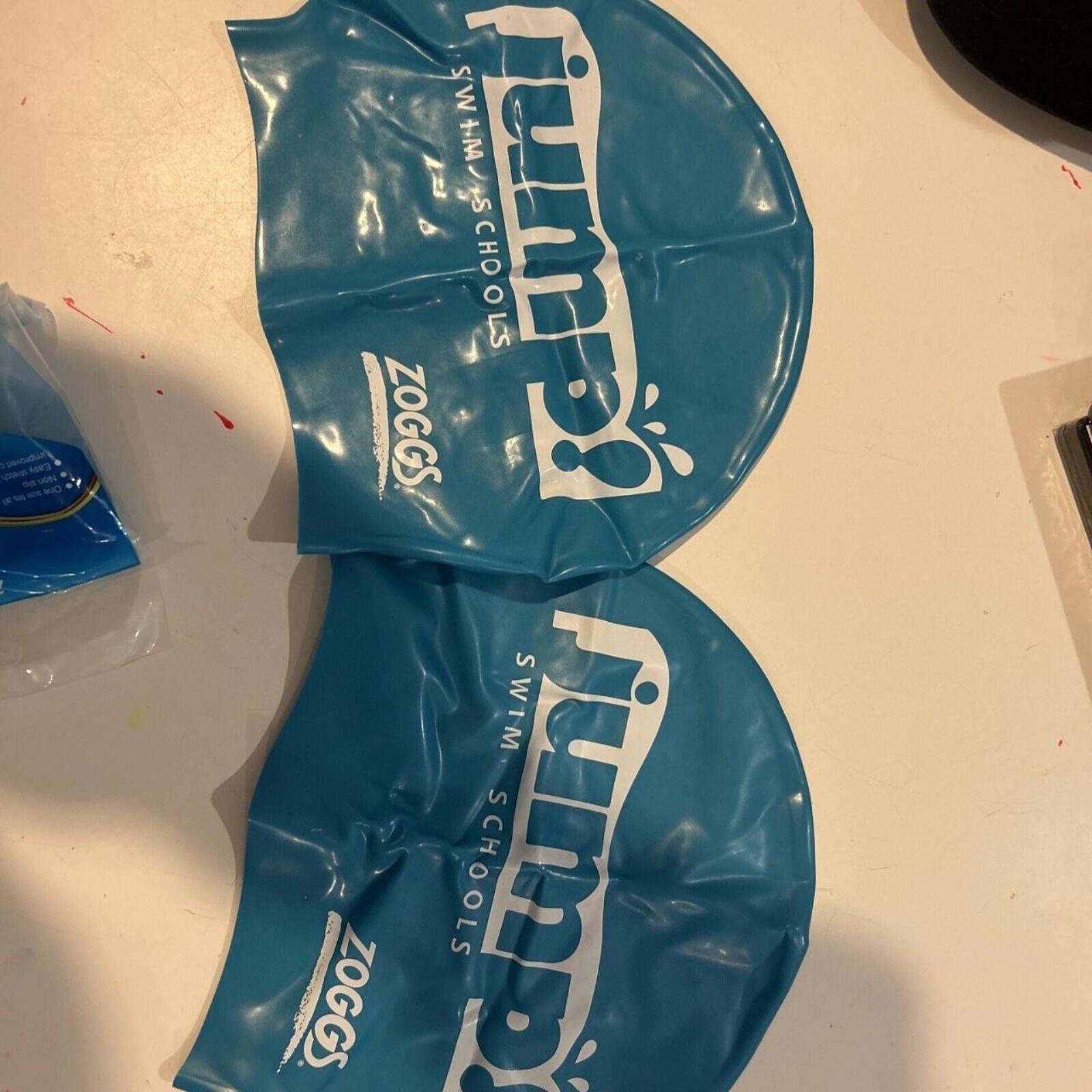 2 X Zoggs Silicone Swimming Cap JUMP! Print. - Come Sell Nearly Anything