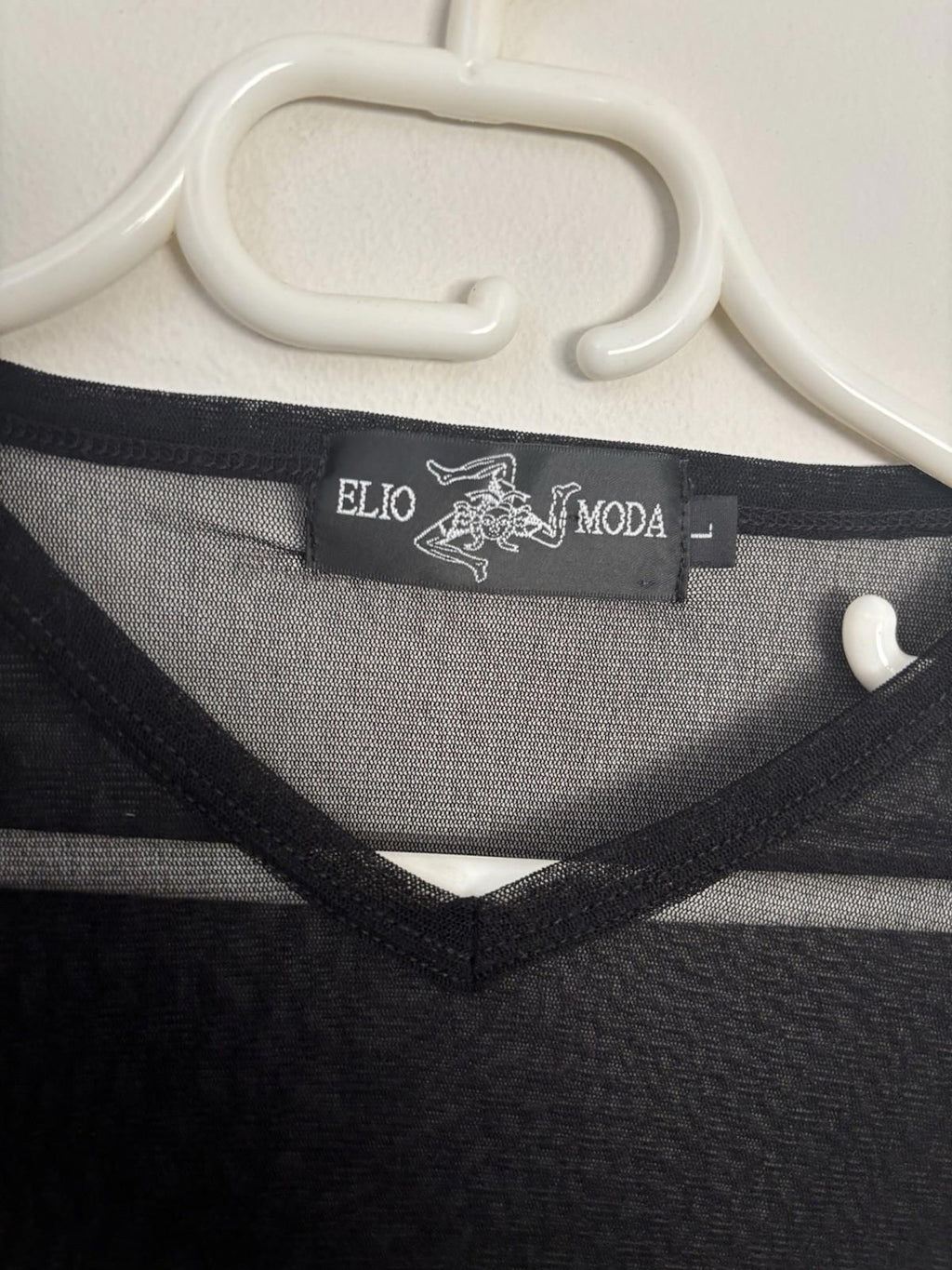 Elio Moda Large Black Sheer Long Sleeve Top #Womenswear #LongSleeve #SheerTop - Come Sell Nearly Anything