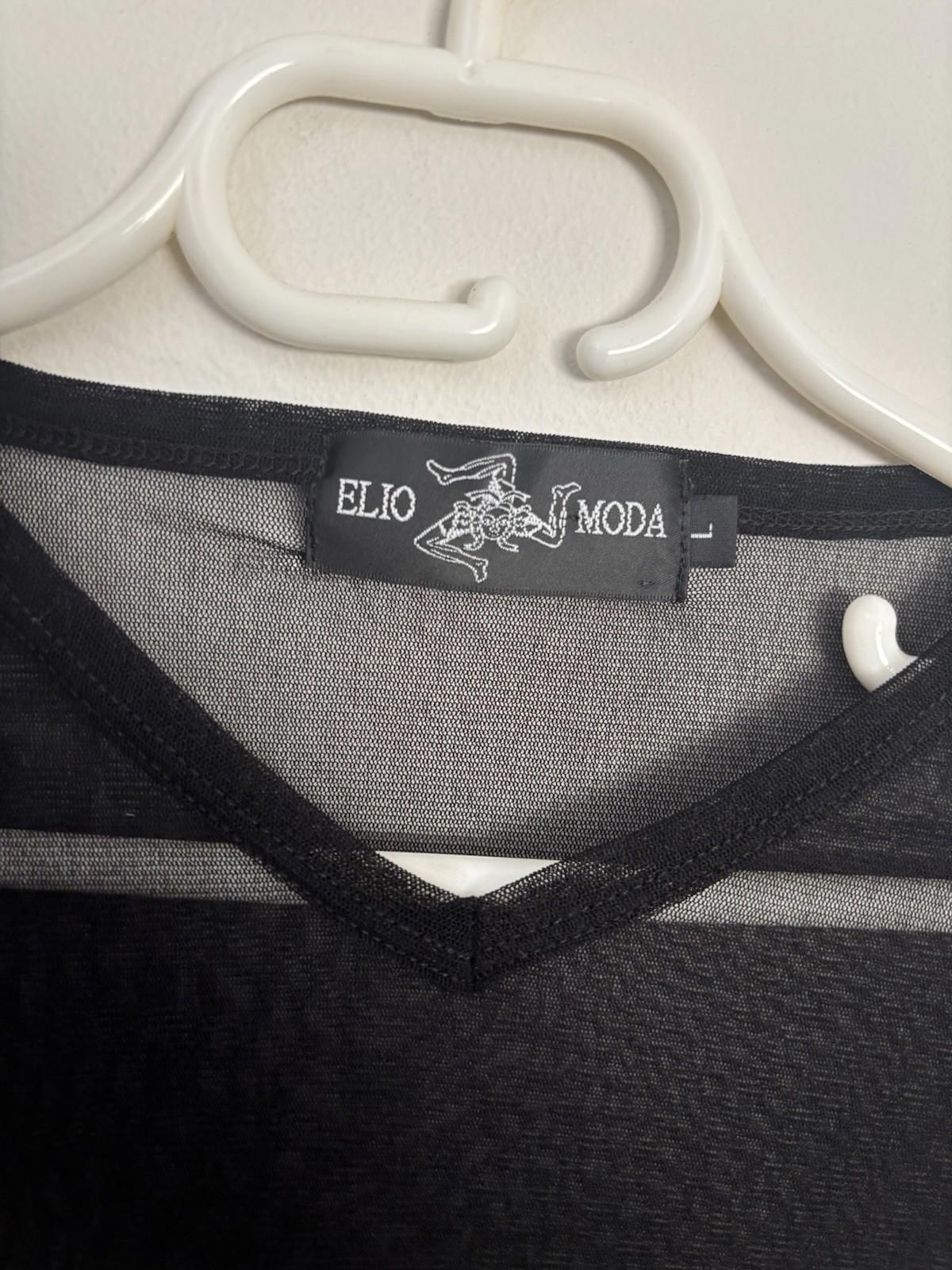 Elio Moda Large Black Sheer Long Sleeve Top #Womenswear #LongSleeve #SheerTop - Come Sell Nearly Anything