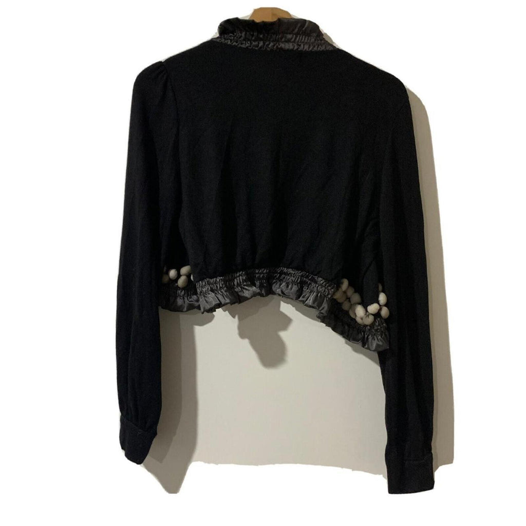 Johnston & Bell Size 10 Women's Black Decorative Cardigan Sweater - Come Sell Nearly Anything