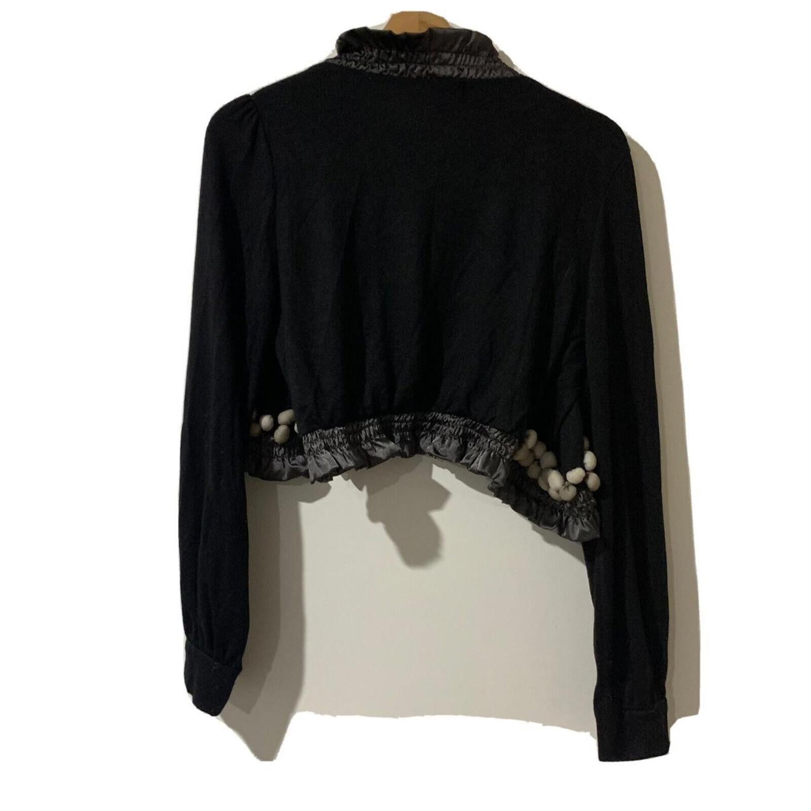 Johnston & Bell Size 10 Women's Black Decorative Cardigan Sweater - Come Sell Nearly Anything