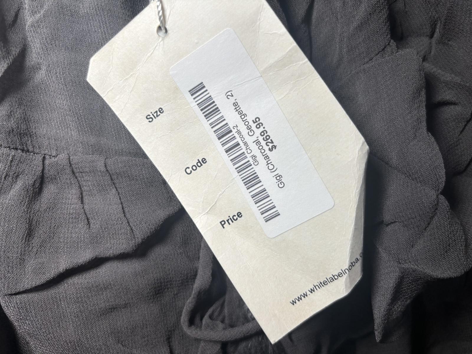 White Label Noba Black Ruffle Viscose Dress Size 2 RRP $269.95 - Come Sell Nearly Anything