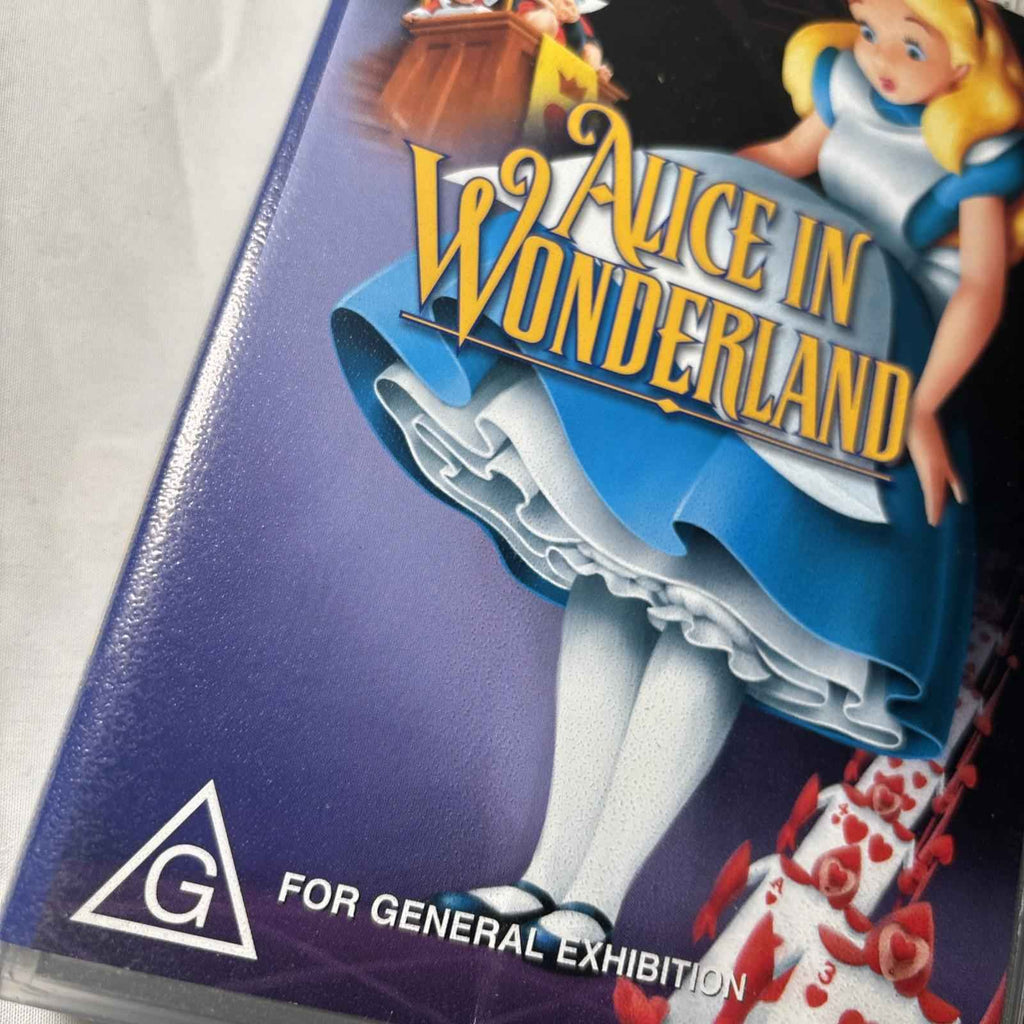Alice In Wonderland (G) VHS Video Tape Pal Walt Disney Oz Seller