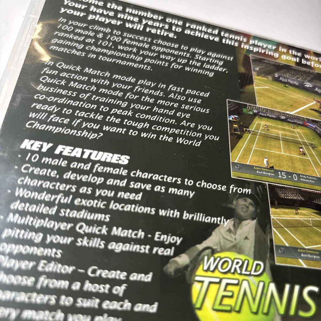 WORLD TENNIS ACE PC GAME CD ROM RENDERWARE