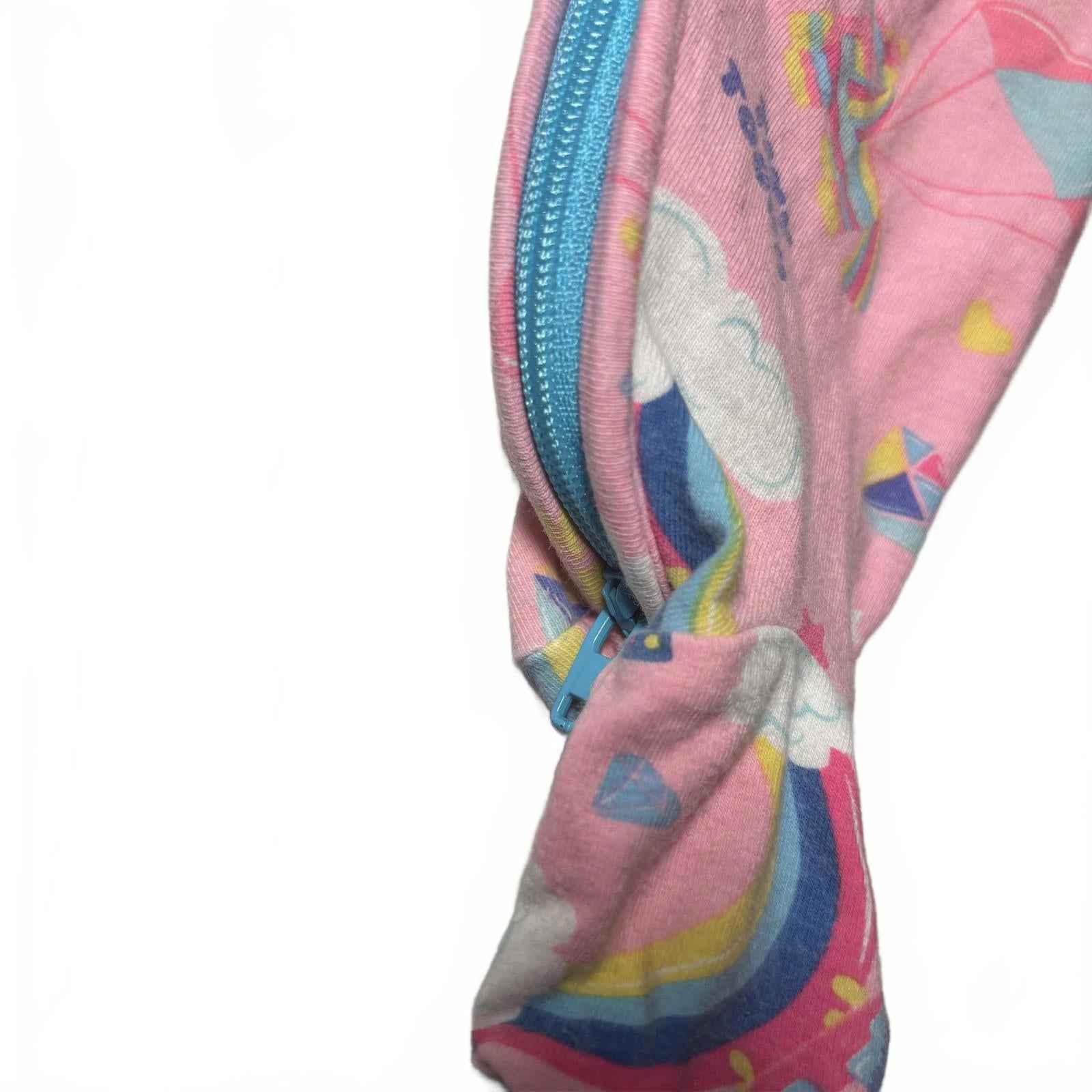 Tradie Baby Sleepwear Pink Size 0000 Rainbow Print Footed Pajamas