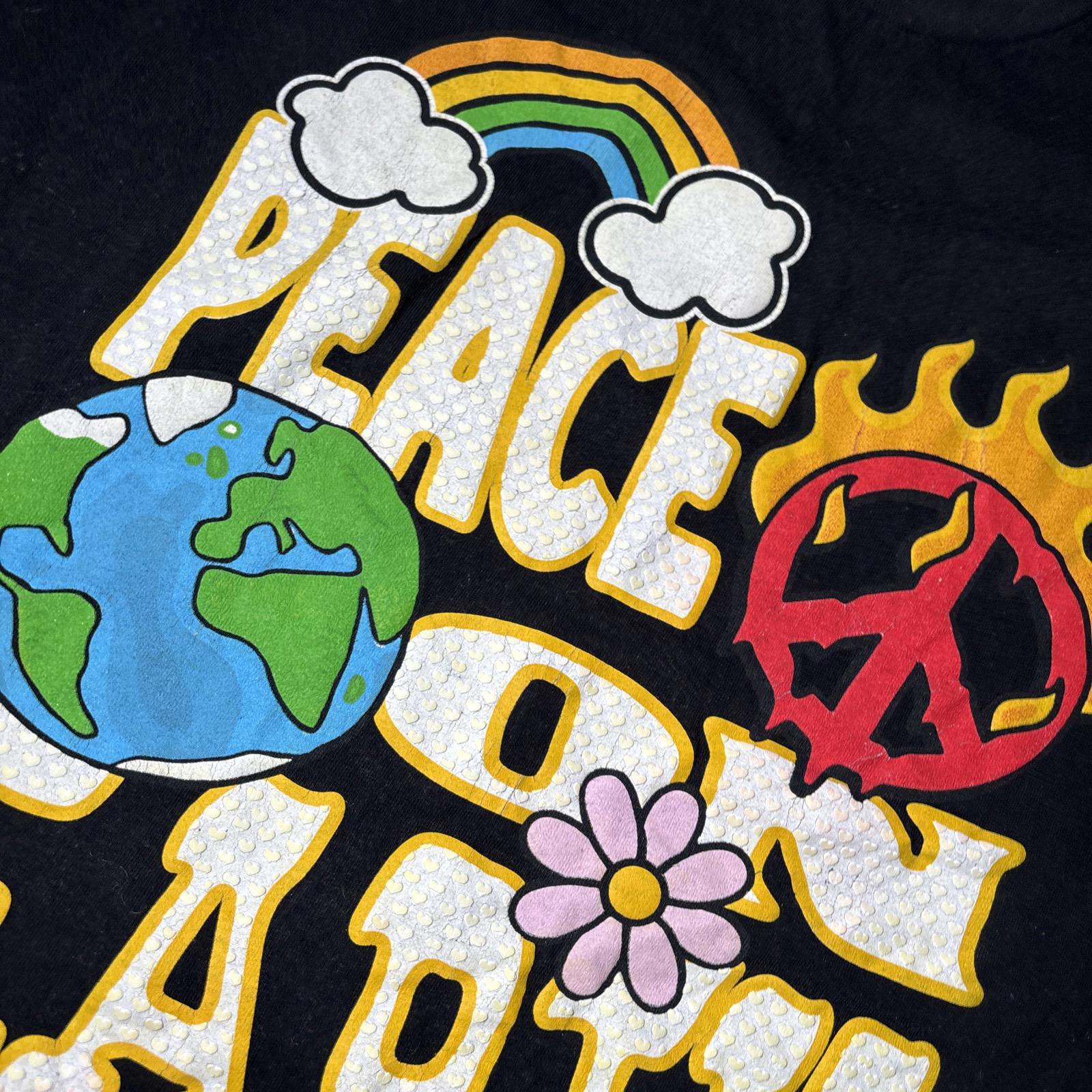 Goat Crew 2XL Peace on Earth Graphic T-Shirt Vintage Style - Come Sell Nearly Anything
