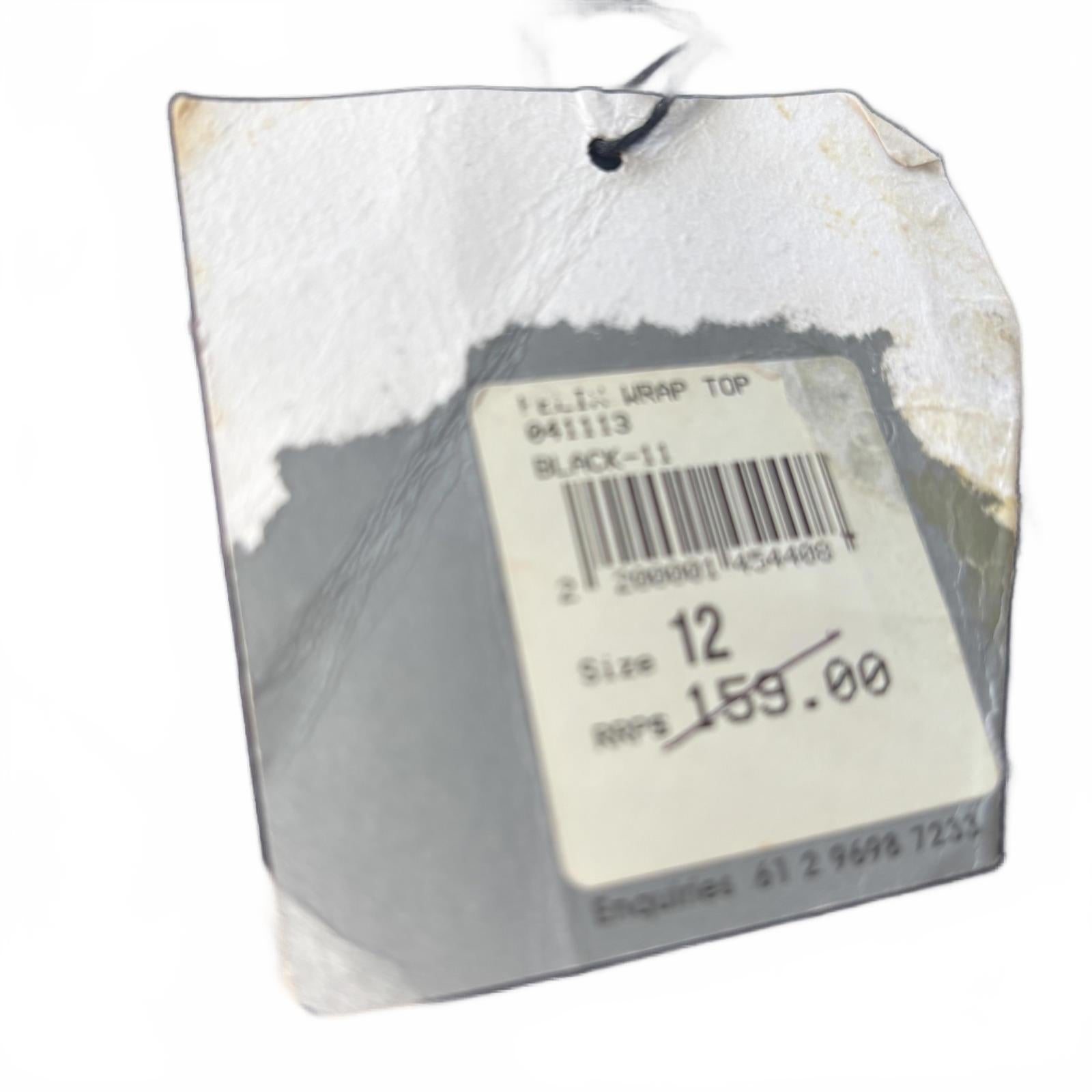 George Black Wrap Top Size 12 BNWT Stylish Women's Blouse - Come Sell Nearly Anything