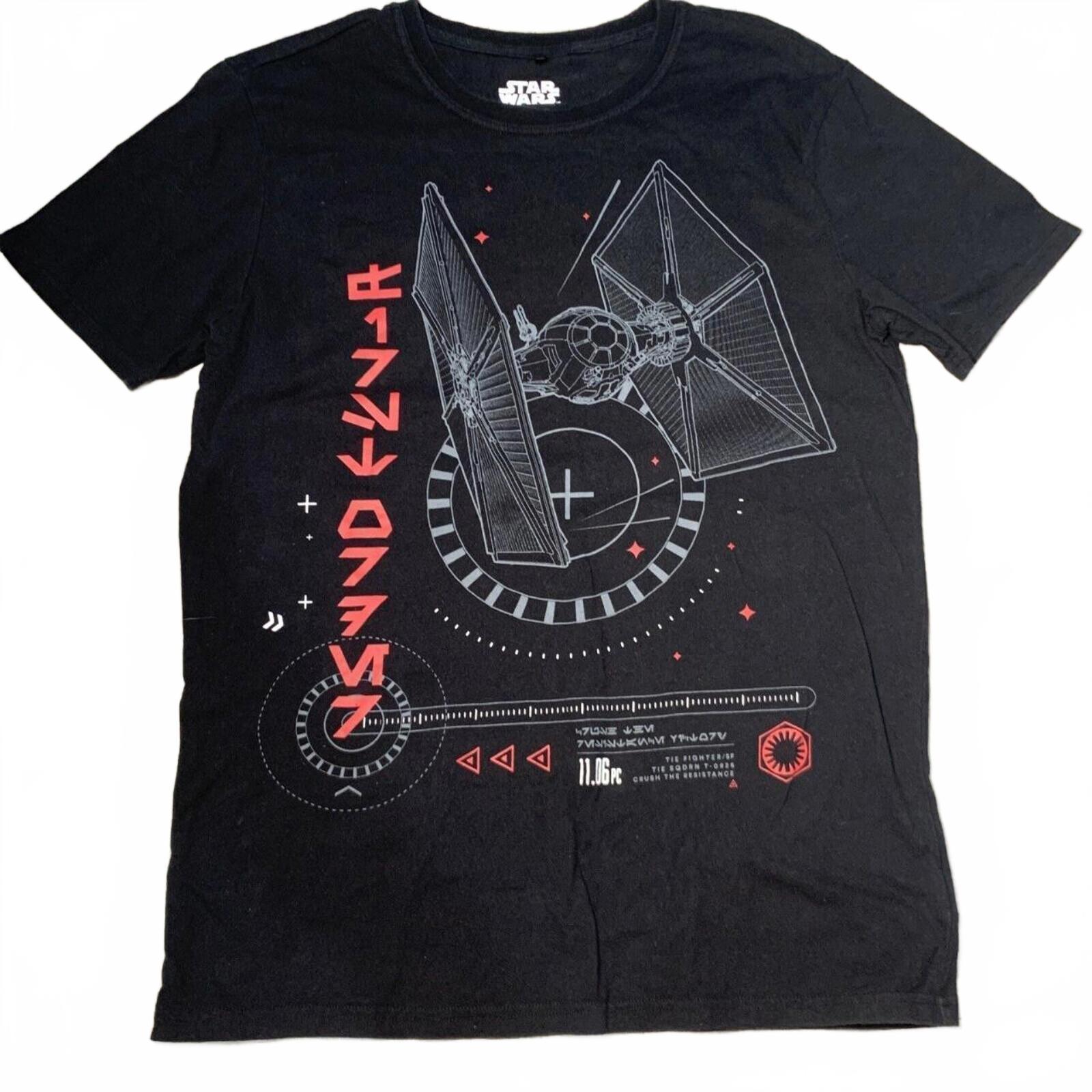 RARE Star Wars Tie Fighter Mens T-Shirt Size S Last Jedi Lucasfilms Top - Come Sell Nearly Anything