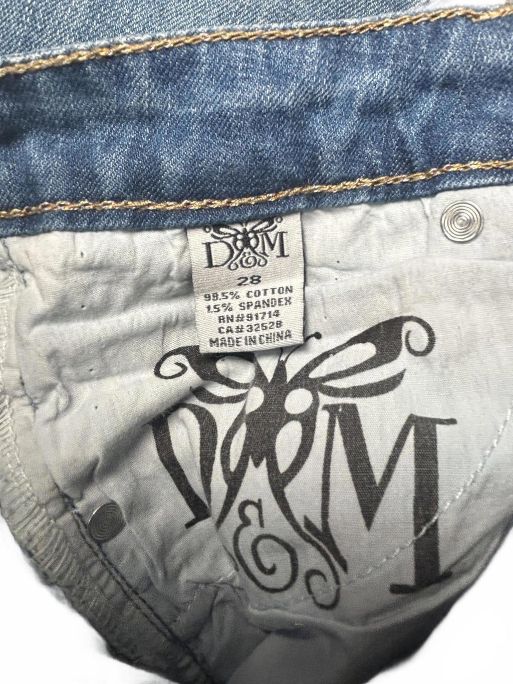 D&M Women's Straight Jeans Size 28 Y2K Denim - Come Sell Nearly Anything