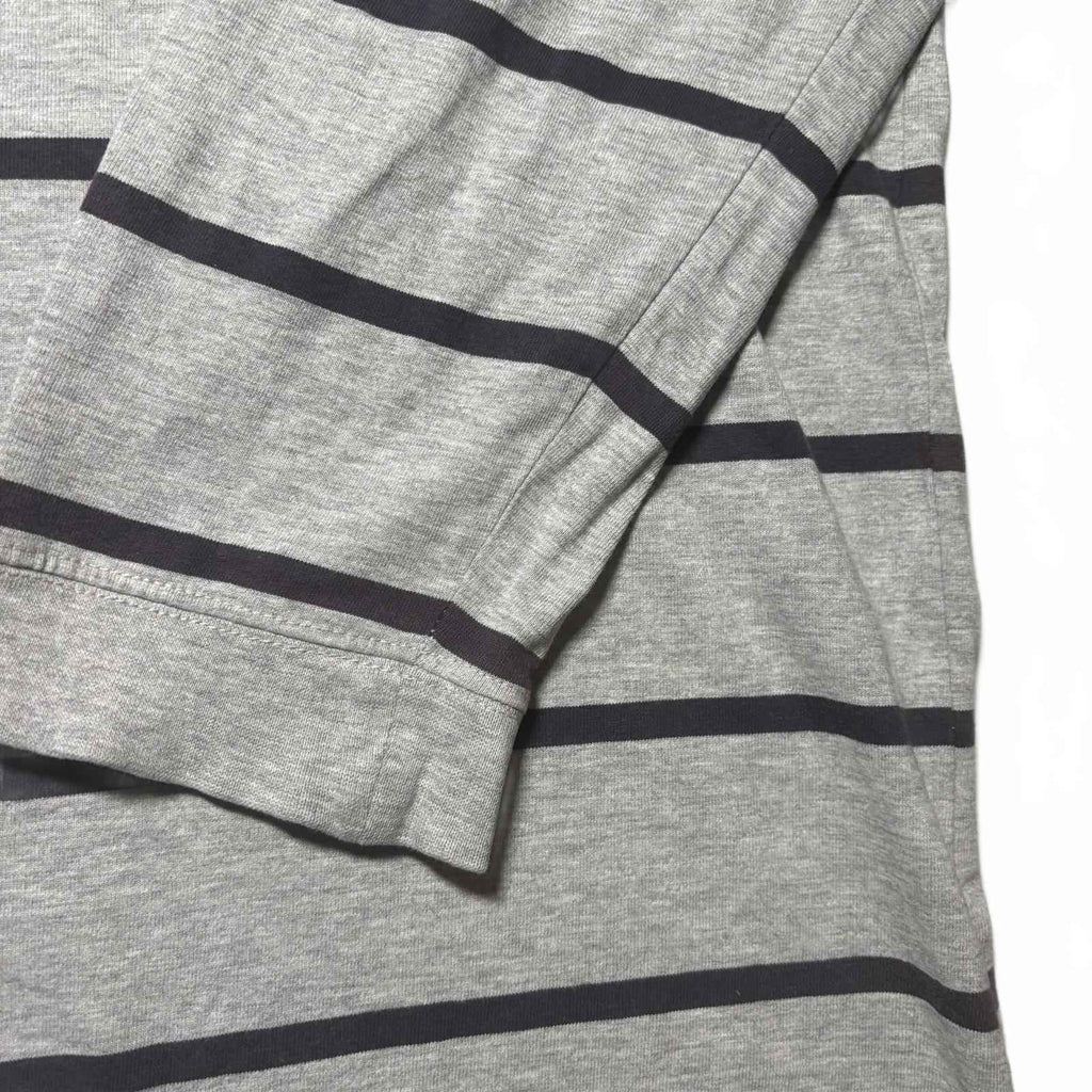 Botany Bay Traders XXL Grey Striped Long Sleeve Polo Shirt