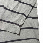 Botany Bay Traders XXL Grey Striped Long Sleeve Polo Shirt