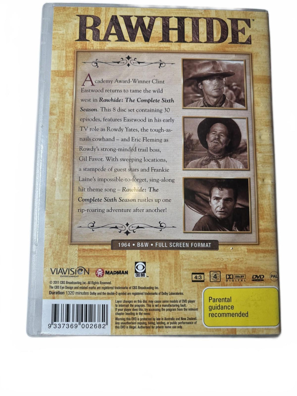 RAWHIDE The Complete Sixth (6) Season DVD Set Region 4 Clint Eastwood TV Series - Come Sell Nearly Anything