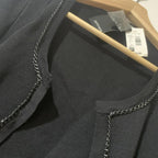 Portmans Womens Black Chain Trim on Black Blazer Size L BNWT RRP $129.95. - Come Sell Nearly Anything