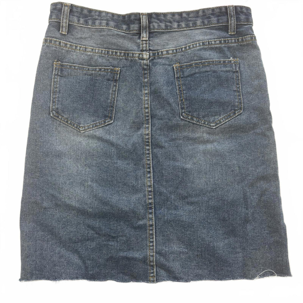 Distressed Denim Skirt Women's Size 2XL - Come Sell Nearly Anything