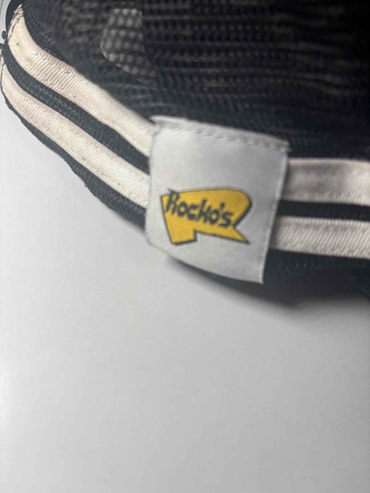 Rickos Black Mesh Baseball Cap Chicago Bulls Logo